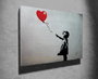 Wallity Cuadro sobre Lienzo Niña con Globo Banksy 70 x 100 cm